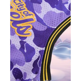 Men'S 24# Embroidered Basketball Jersey - Active Crew Neck Sleeveless Sports Wear - Breathable Polyester Fabric - For Basketball Training & Competition - Ideal Gift For Sports Fans--Four Seasons Wear