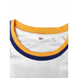 Men's #22 Embroidered Polyester Basketball Jersey, V-Neck Sleeveless Sports Shirt with Retro Bold Lettering & Number Design, Breathable Knit Fabric for Team Sports, Training, Casual Wear - Sizes S-3XL, Sports Jersey | Sporty Look | Breathable Polyester