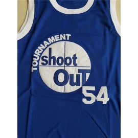 Men's Baseball Shirt 54 Blue Embroidered Polyester Baseball Shirt Loose Knit Fabric Suitable for Wearing In Spring, Summer, And Autumn