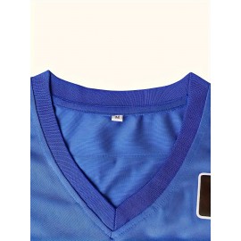 Men'S Embroidered Sports Jersey # 33 Blue American Football Quality Casual Fashion Rugby Sweatshirt Size Sweatshirt S-XXXL