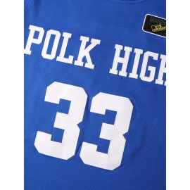 Men's Polk High #33 Basketball Jersey - Sleeveless, Breathable Polyester, 