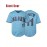 Men'S # 11 Blue Baseball Shirt Breathable Embroidered Polyester Fiber V-Neck And Button Closure Loose Fit Suitable For Team Sports, Leisure, Outing And Training Sizes S-3XL