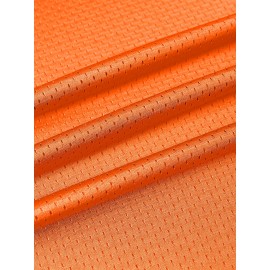 Men's #7 Embroidered Orange Football Jersey - V-Neck, Loose Fit Mesh Fabric, Breathable & Stylish for Spring, Summer, Fall Sports & Casual Wear