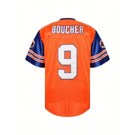 Men's #9 Waterboy Football Jersey - Vintage Style, Moisture-Wicking, Breathable Polyester, V-Neck Short Sleeve, Sizes S-XXXL, Perfect for Parties, Sports & Casual Wear, Outdoor Apparel | Athletic Style Top | Durable Jersey