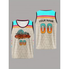 Customizable Basketball Jersey for Youngsters - Personalized Name & Number, Breathable & Comfortable, Ideal for Team Training, Running, and Casual Wea