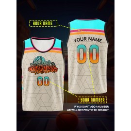 Customizable Basketball Jersey for Youngsters - Personalized Name & Number, Breathable & Comfortable, Ideal for Team Training, Running, and Casual Wea