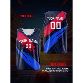 Customizable Kids Basketball Vest, Polyester 100% Knit Fabric, Breathable & Washable, All Over Print, Loose Fit for Boys & Girls, Ideal for Training, Parties, Outdoor Sports - Spring/Summer/Fall