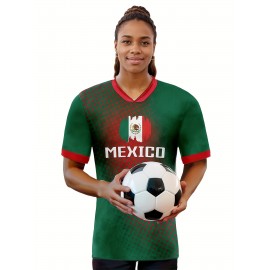 Professional Sports Fabric Women's Creative Pattern Print North America Home Soccer Jersey T-shirt, As Gifts For Sports Fans