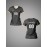 Customizable Women'S V-Neck Soccer Jersey - Personalized Name & Number, Breathable Quick-Dry Fabric for Team Training, Fitness & Casual Wear, Black with Red & White Design, Spring/Summer/Fal